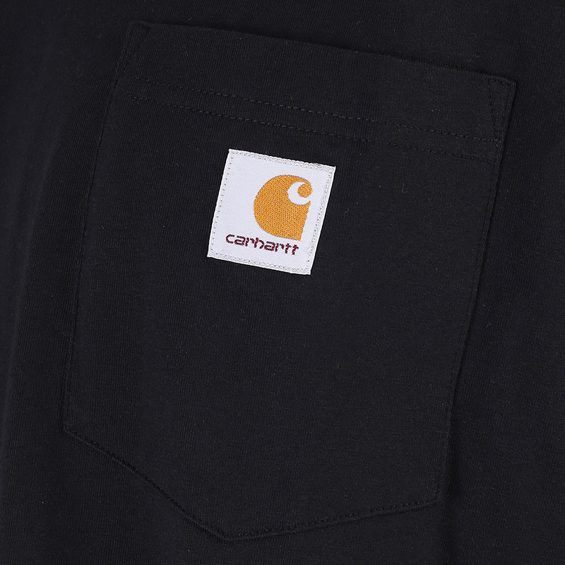   лонгслив Carhartt WIP L/S Pocket T-Shirt I022094-black - цена, описание, фото 2